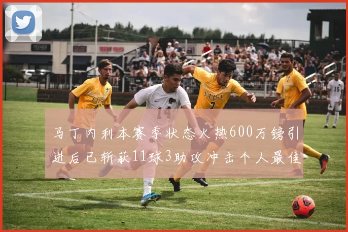 马丁内利本赛季状态火热600万镑引进后已斩获11球3助攻冲击个人最佳表现